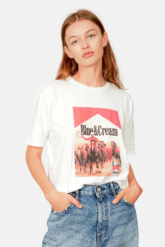 New Blue&Cream Rider Tee