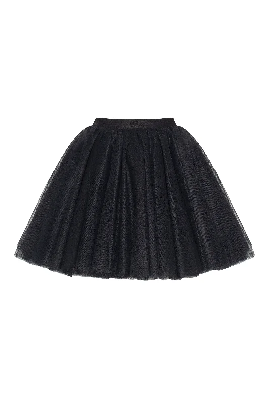 Gathered organza mini skirt in black, Xo Xo